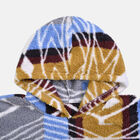 Wolkenweicher Sherpa-Hoodie mit Aztekenmuster, Blau-Grau-Senfgelb, Einheitsgröße  image number 3