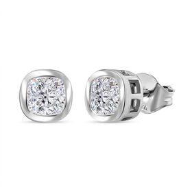 Moissanit Ohrringe 925 Silber rhodiniert ca. 1,18 ct.