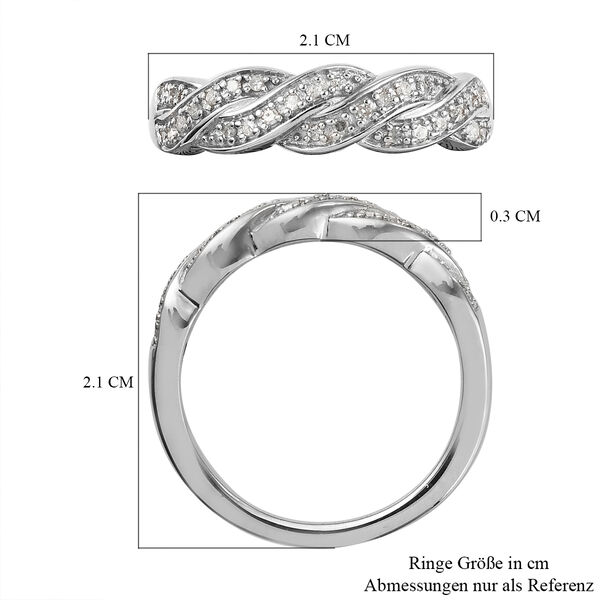 Diamant Ring 925 Silber platiniert  ca. 0,15 ct image number 7