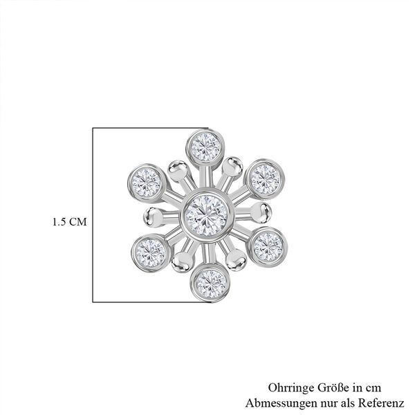Moissanit Schneeflocken Ohrringe - 0,57 ct. image number 6