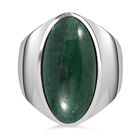 Grüner Aventurin Ring Edelstahl (Größe 17.00) ca. 9,91 ct