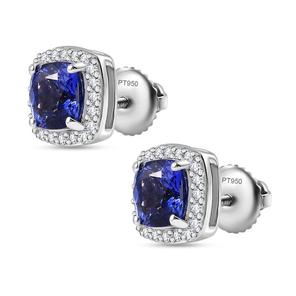 RHAPSODY AAAA Tansanit und VS Diamant Ohrringe in 950 Platin - 2,50 ct. image number 5