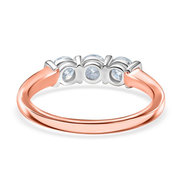 D'Joy zweifarbiges Moissanit Schmuckset, 925 Silber rhodiniert und rosévergoldet - 2 ct. image number 6