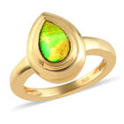 Ammolit Ring 925 Silber vergoldet  ca. 1,20 ct image number 3