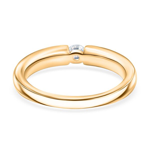 Moissanit Ring 925 Silber vergoldet (Gr&ouml;&szlig;e 21.00) ca. 0,16 ct image number 6