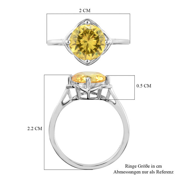 Gelber Zirkonia-Ring - 3,39 ct. image number 7
