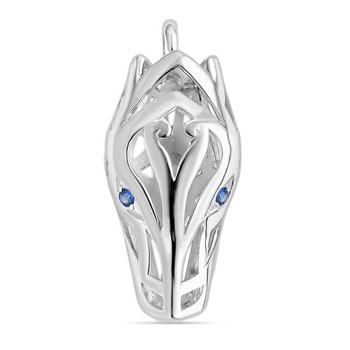 Blauer Saphir Anhänger 925 Silber ca. 0,16 ct. image number 0