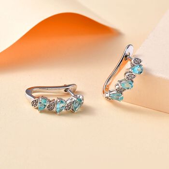 AA Lagunen Apatit und Zirkon Ohrringe - 1,61 ct.