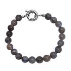 Labradorit Armband ca. 19 cm Messing rhodiniert ca. 80.00 ct