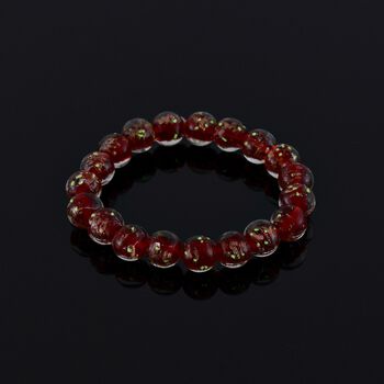 Flexibles rotes Armband im Murano-Stil
