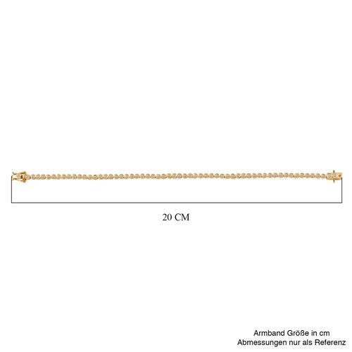LUXURIANT DIAMOND - Lab Grown Diamant SI-GH SGL zertifiziert Armband ca. 19 cm 925 Silber 750 Gelbgold Vermeil ca. 2.00 ct image number 4