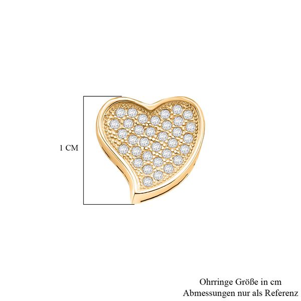 Moissanit Ohrringe 925 Silber vergoldet ca. 0.48 ct image number 5