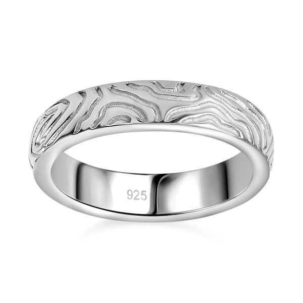 Gravierter Ring, 925 Silber rhodiniert, (Gr&ouml;&szlig;e 17.00) ca. 5,36g image number 4