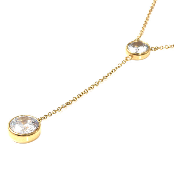 Weiße Kristall-Halskette - 6,40 ct. image number 3