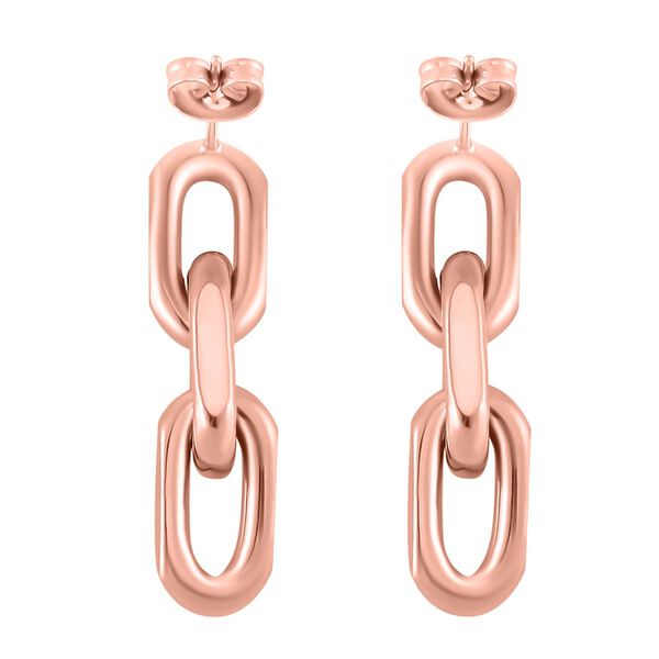 Reiner Edelstahl IP Rosa PlattierungOhrringe ca. 9,00g image number 4