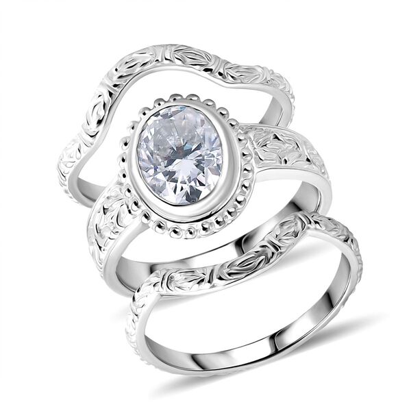 Royal Bali - D Joy Moissanit Ring 925 Silber (Größe 17.00) ca. 2.78 ct image number 3