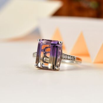 AAA Ametrin und Zirkon Ring - 6,20 ct.