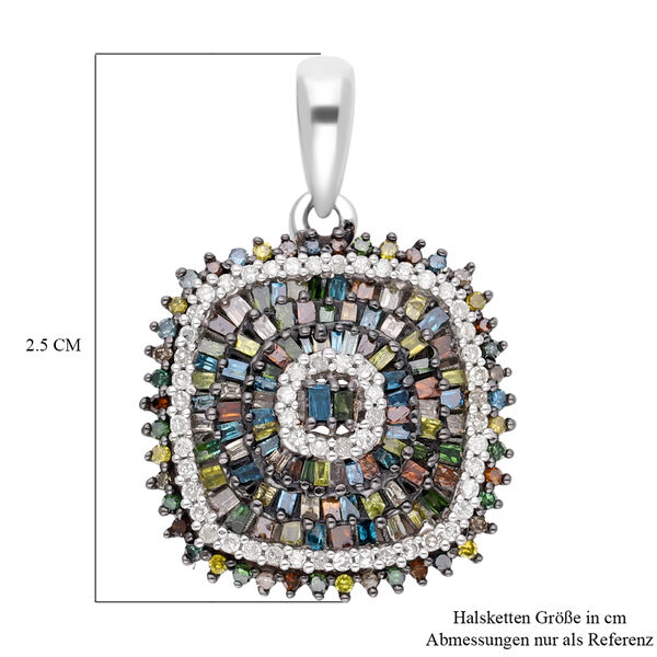 Mehrfarbiger Diamant-Anhänger - 1 ct. image number 6