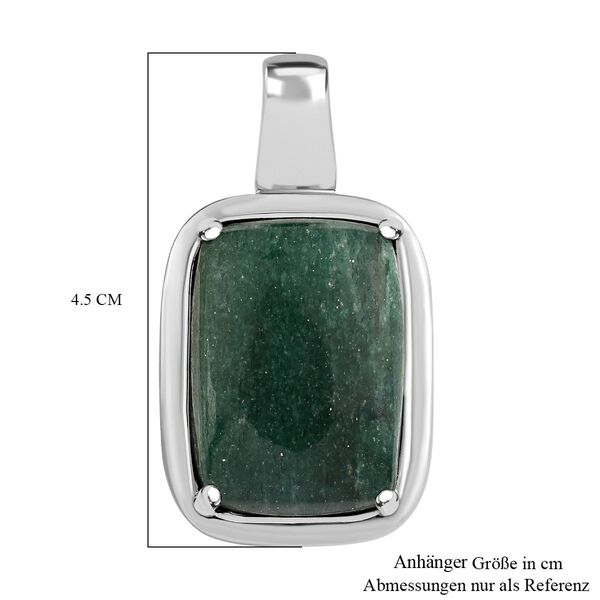 Grüner Aventurin Anhänger  Edelstahl ca. 27.00 ct image number 6