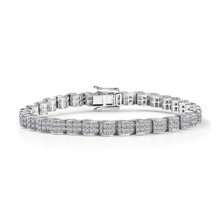 LUXURIANT DIAMOND - Lab Grown Diamant SI-GH Armband ca. 19 cm 925 Silber rhodiniert ca. 4,50 ct.