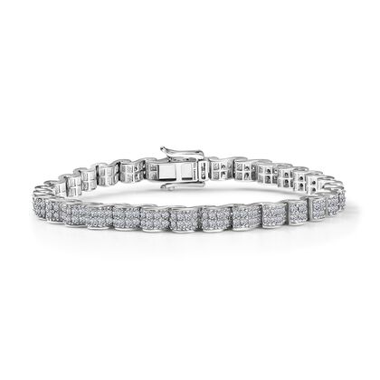 LUXURIANT DIAMOND - Lab Grown Diamant SI-GH Armband ca. 19 cm 925 Silber rhodiniert ca. 4,50 ct.