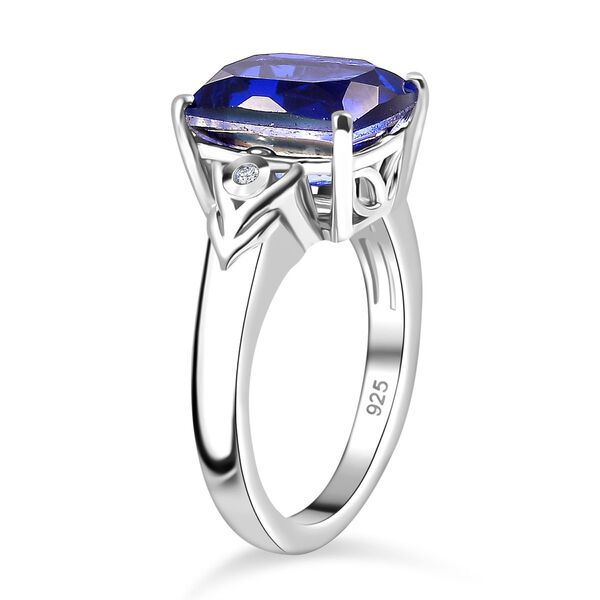 Tansanit-Farbe Quarz und Zirkon Ring - 5,01 ct. image number 5