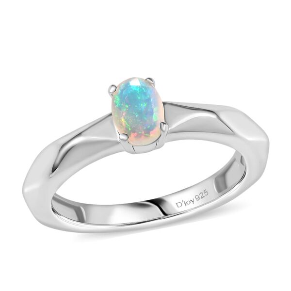 D'Joy natürlicher, äthiopischer Welo Opal Ring, 925 Silber rhodiniert - 0,30 ct. image number 4