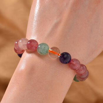 Mehrfarbiges Edelsteine flexibles Armband, ca. 160.00 ct