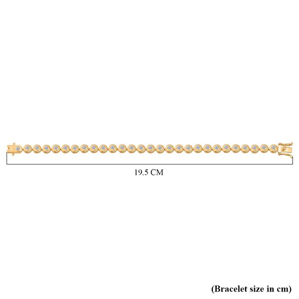 Lab Grown Diamant SI-GH Armband ca. 19 cm 925 Silber Vergoldet ca. 2.97 ct image number 5