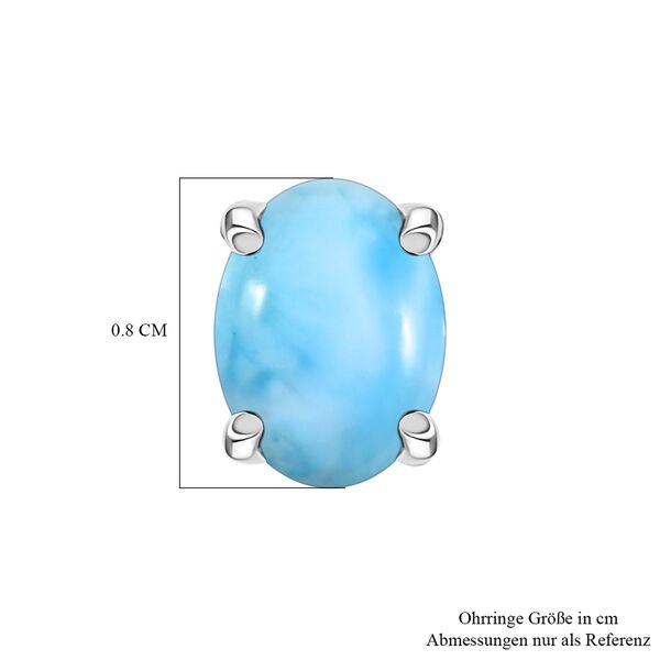 Larimar Ohrringe 925 Silber rhodiniert ca. 3,21 ct. image number 4