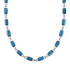 Blauer Howlit, Weißer Kristall Halskette ca. 50 cm