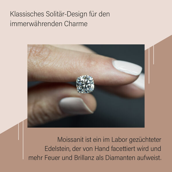 Funkelnde K&ouml;nigin- Nugget Moissanit Ohrringe- 1,31 ct. image number 8