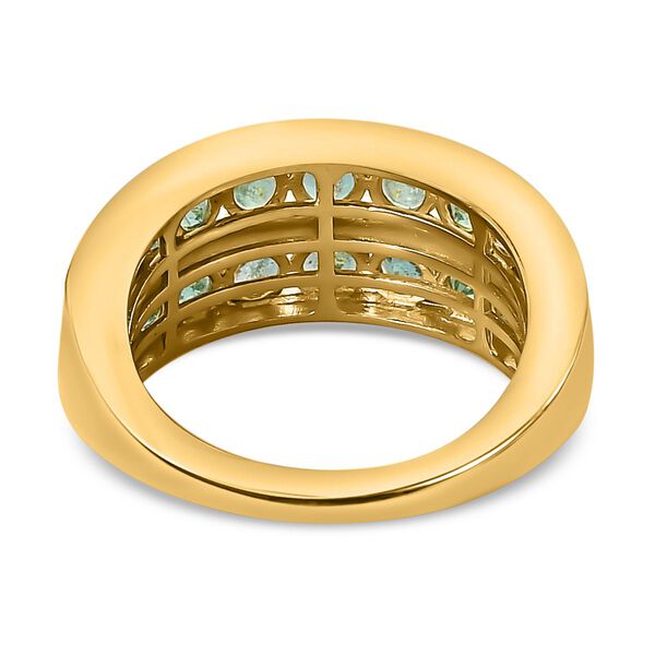 AAA Kagem Sambischer Smaragd Ring, 925 Silber Gelbgold Vermeil (Gr&ouml;&szlig;e 18.00) ca. 1.66 ct image number 6