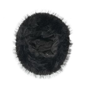 Kunstfell-Bucket-Hut, Einheitsgröße, Schwarz