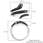 Schwarzer Spinell Ring, 925 Silber Zweifarbig, (Größe 16.00) ca. 0.65 ct image number 6