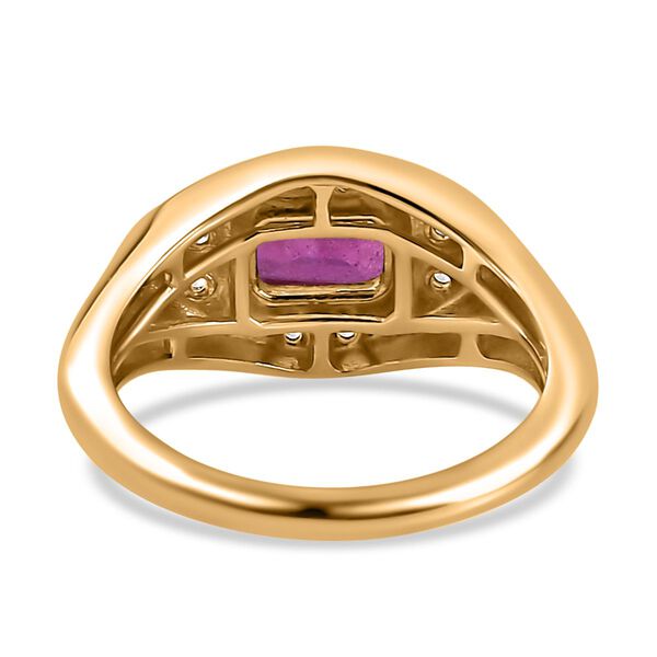 AA afrikanischer Rubin und Zirkon Ring - 0,93 ct. image number 6