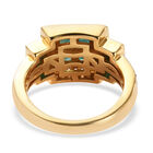 Grandidierit und Zirkon-Ring, 925 Silber Gelbgold Vermeil  ca. 1,58 ct image number 4