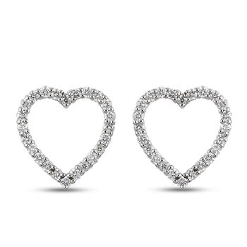 RHAPSODY - Diamant-Herz-Ohrringe, zertifiziert VS E-F, 950 Platin ca. 0,50 ct