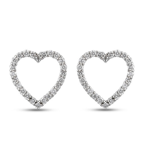 RHAPSODY - Diamant-Herz-Ohrringe, zertifiziert VS E-F, 950 Platin ca. 0,50 ct image number 0
