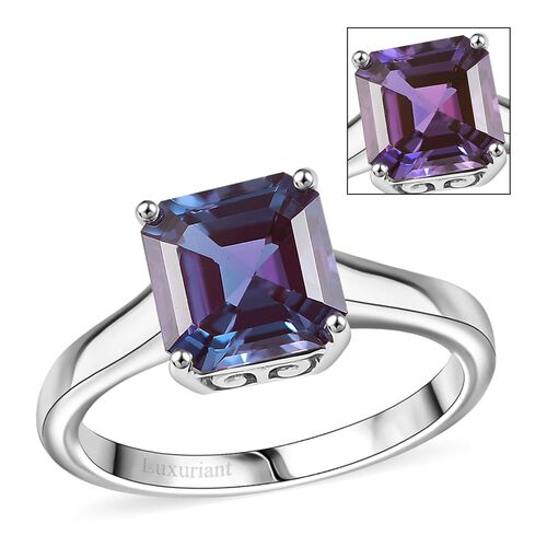 AAA Lab Grown Alexandrite Ring 417 Gold (Größe 18.00) ca. 2,95 ct image number 0