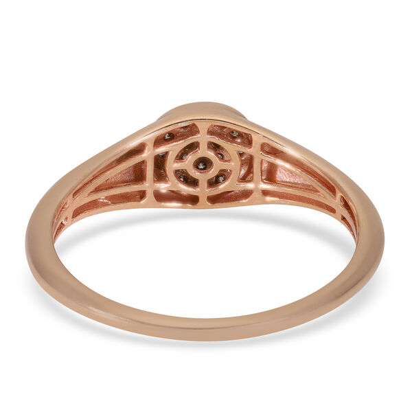 Nat&uuml;rlicher Champagner Diamant-Ring, 925 Silber Ros&eacute;gold  ca. 0,20 ct image number 5