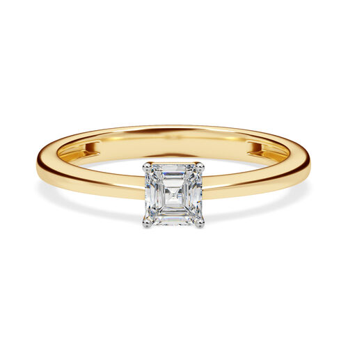 LUXURIANT DIAMOND - Lab Grown Diamant VS-EF SGL zertifiziert Ring, 925 Silber 750 Gelbgold Vermeil (Größe 19.00) ca. 0.50 ct image number 0