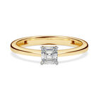 LUXURIANT DIAMOND - Lab Grown Diamant VS-EF SGL zertifiziert Ring, 925 Silber 750 Gelbgold Vermeil (Größe 19.00) ca. 0.50 ct