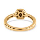 Schwarzer Diamant Ring 925 Silber Gelbgold Vermeil (Größe 19.00) ca. 0,20 ct image number 4