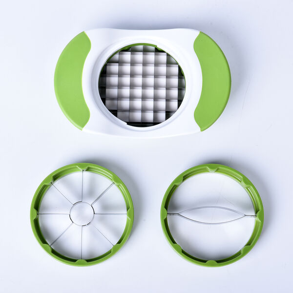 Obstschneider, Gr&ouml;&szlig;e 18,6x12x2,5 cm, Wei&szlig; und Gr&uuml;n