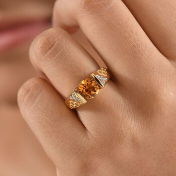 GP Trionfo Kollektion - AA Serra Gaucha Citrin, Zirkon und Kanchanaburi blauer Saphir Ring - 1,87 ct.