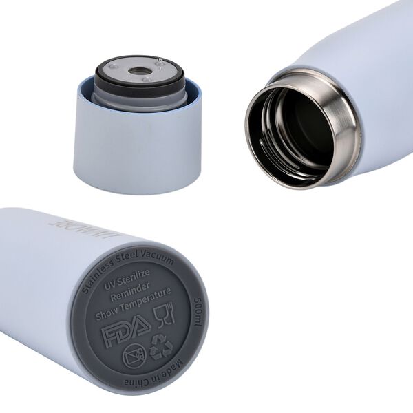 "UVC Ultraviolet Sterilization Insulated Cup, LED Display Temperature, Smart drinking Water reminder Functions: Ultraviolet sterilization, temperature display, and drinking water reminder Capacity:500ml Dimensions: 7*24.5cm Weight: 331g image number 4