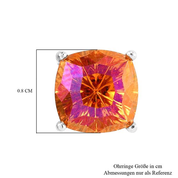 LUSTRO STELLA - &ouml;sterreichische Astral Rosa Kristall-Ohrstecker, 925 Silber platiniert ca. 4,56 ct image number 3