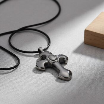 Terahertz Kreuz Halskette, ca. 71 cm, ca. 120.00 ct