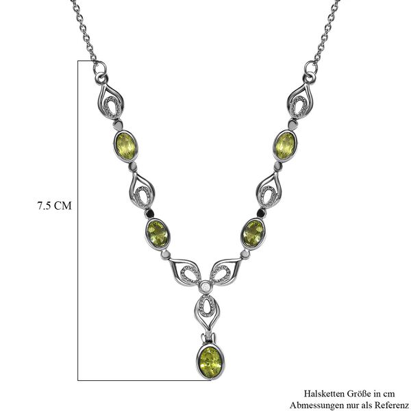 Peridot Collier, ca. 45 cm Edelstahl ca. 3.01 ct image number 6